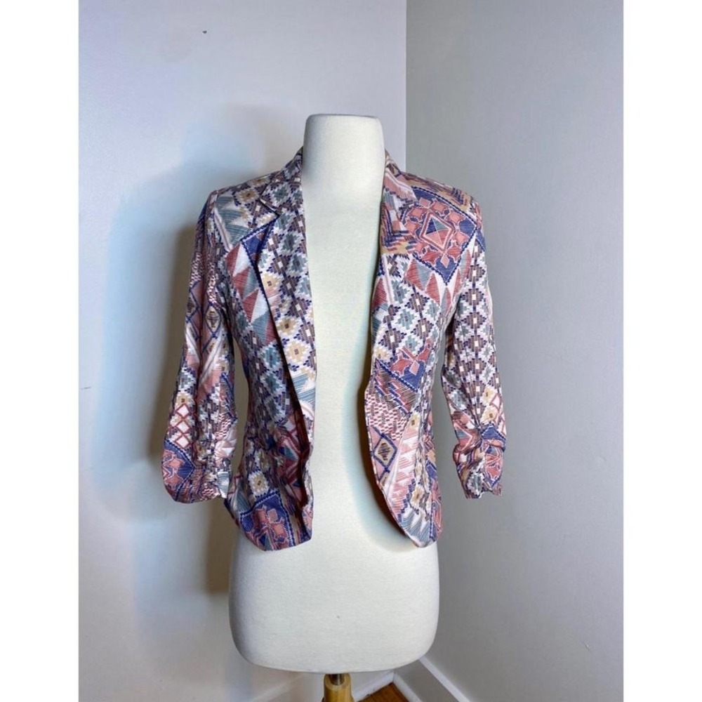 Bar III Patterned Blazer‎ Jacket